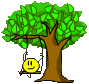 Smiley On A Tree Swing