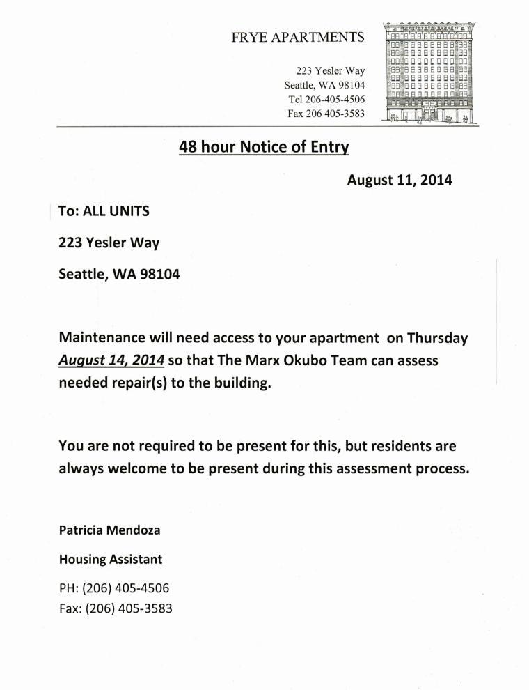 Notice Of Entry / Inspection