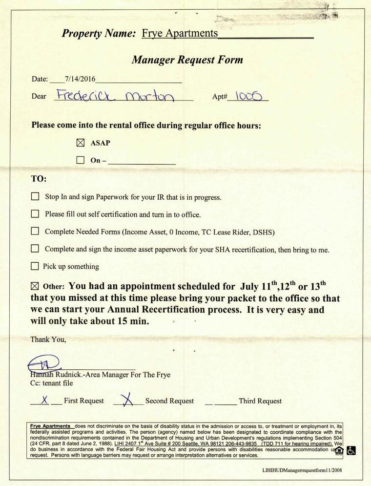 Manager Request Form / Annual Review