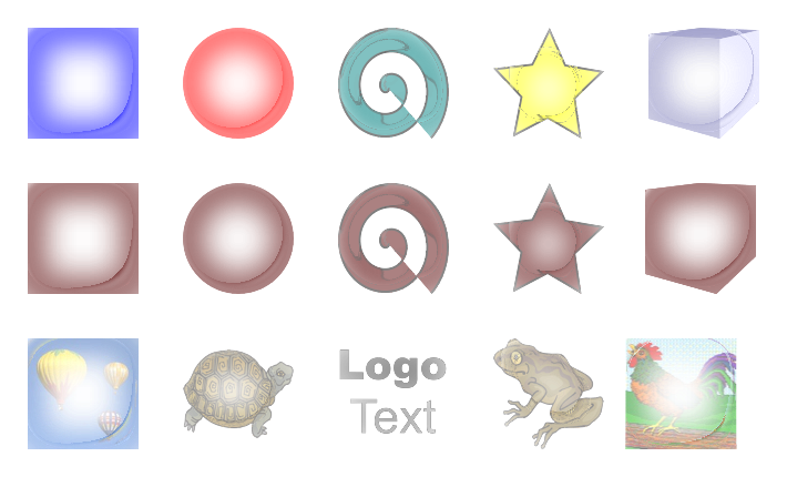 Inkscape Non-Realistic 3D Shaders Filter Sharp Deco