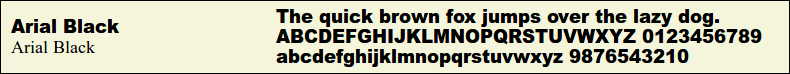 Picture Preview of The Font Arial Black 