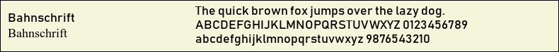 Picture Preview of The Font Bahnschrift