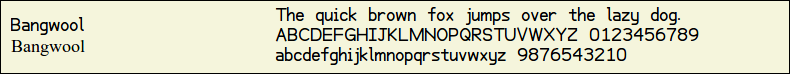 Picture Preview of The Font Bangwool 