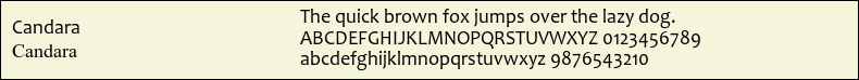 Picture Preview of The Font Candara
