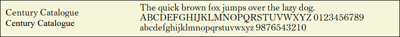 Picture Preview of The Font Century Catalogue 