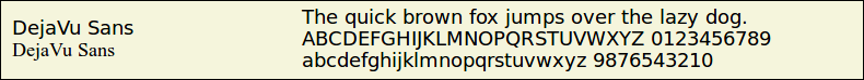 Picture Preview of The Font DejaVu Sans 