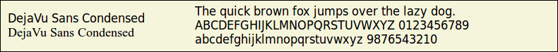 Picture Preview of The Font DejaVu Sans Condensed 