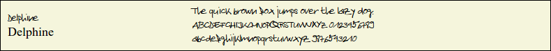 Picture Preview of The Font Delphine 