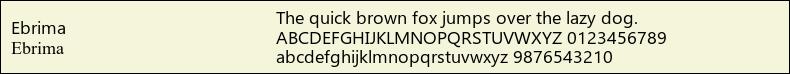 Picture Preview of The Font Ebrima
