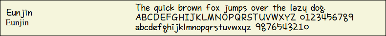 Picture Preview of The Font Eunjin 