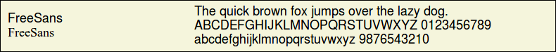 Picture Preview of The Font FreeSans 