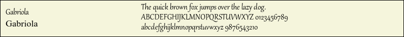 Picture Preview of The Font Gabriola