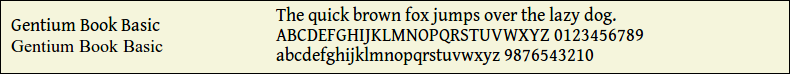 Picture Preview of The Font Gentium Book Basic 