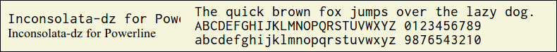 Picture Preview of The Font Inconsolata-dz for Powerline 
