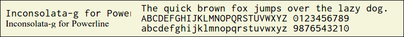 Picture Preview of The Font Inconsolata-g for Powerline 