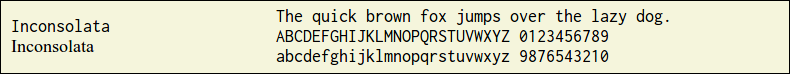 Picture Preview of The Font Inconsolata 