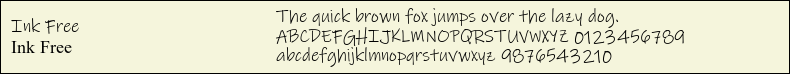 Picture Preview of The Font Ink Free