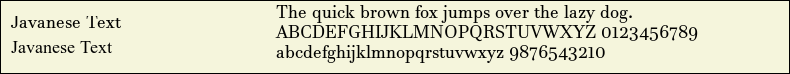 Picture Preview of The Font Javanese Text