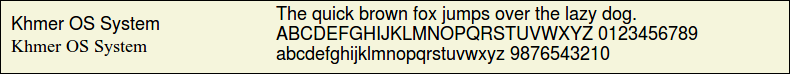 Picture Preview of The Font Khmer OS System 