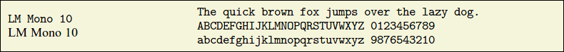 Picture Preview of The Font LM Mono 10 