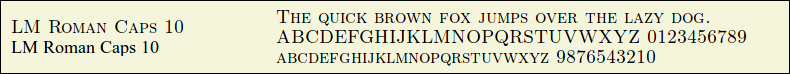 Picture Preview of The Font LM Roman Caps 10 