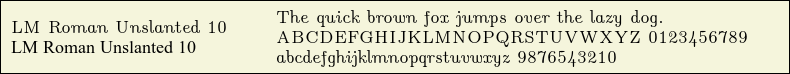 Picture Preview of The Font LM Roman Unslanted 10 
