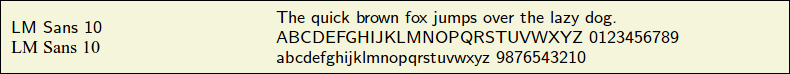 Picture Preview of The Font LM Sans 10 