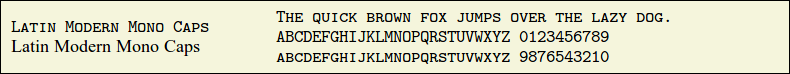 Picture Preview of The Font Latin Modern Mono Caps 