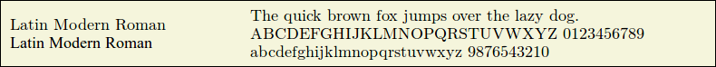 Picture Preview of The Font Latin Modern Roman 