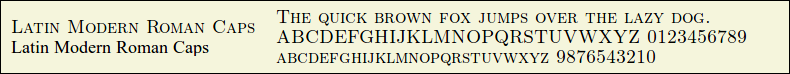 Picture Preview of The Font Latin Modern Roman Caps 