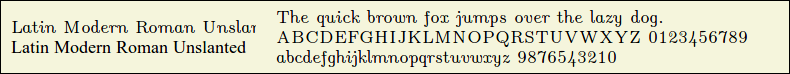 Picture Preview of The Font Latin Modern Roman Unslanted 