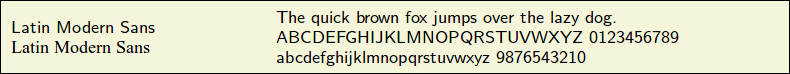 Picture Preview of The Font Latin Modern Sans 