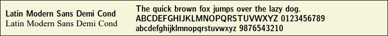 Picture Preview of The Font Latin Modern Sans Demi Cond 