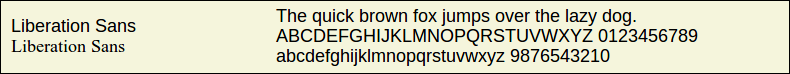 Picture Preview of The Font Liberation Sans 
