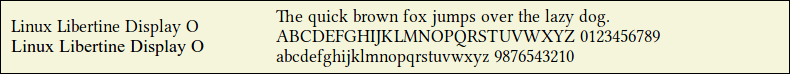 Picture Preview of The Font Linux Libertine Display O 