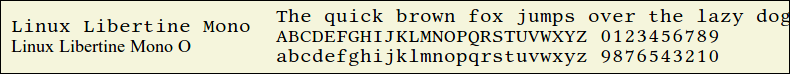 Picture Preview of The Font Linux Libertine Mono O 