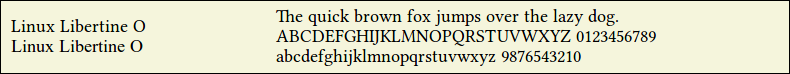 Picture Preview of The Font Linux Libertine O 