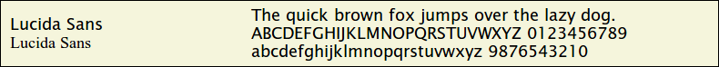 Picture Preview of The Font Lucida Sans 
