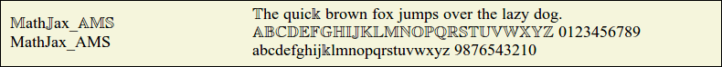Picture Preview of The Font MathJax_AMS 