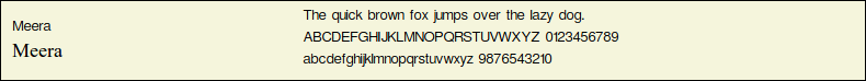 Picture Preview of The Font Meera 