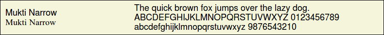 Picture Preview of The Font Mukti Narrow 