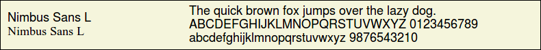 Picture Preview of The Font Nimbus Sans L 