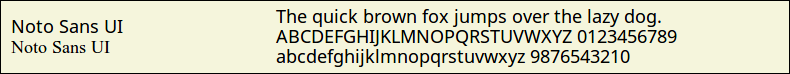 Picture Preview of The Font Noto Sans UI 