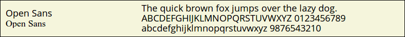 Picture Preview of The Font Open Sans 