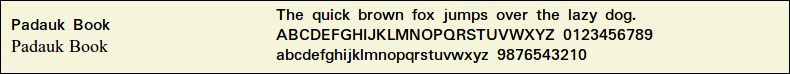 Picture Preview of The Font Padauk Book 