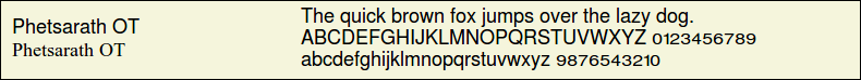Picture Preview of The Font Phetsarath OT 