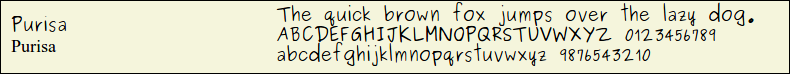 Picture Preview of The Font Purisa 