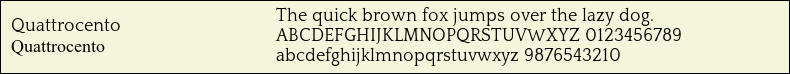 Picture Preview of The Font Quattrocento 