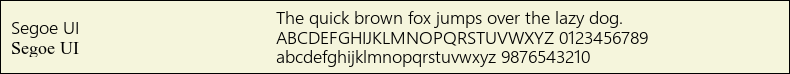 Picture Preview of The Font Segoe UI