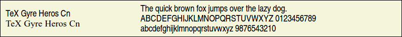 Picture Preview of The Font TeXGyreHerosCn 